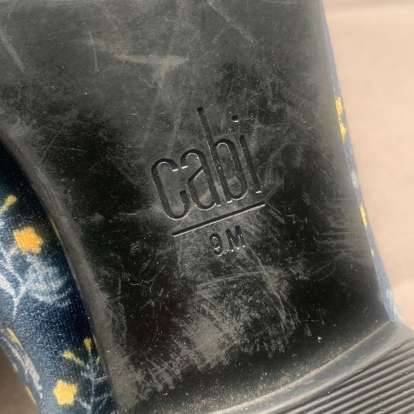 CAbi Carnaby Women's Blue Floral Velvet Loafer Shoe Size 9 Work Casual Career - Picture 12 of 16